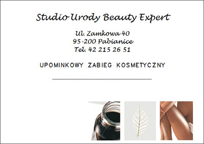Bon upominkowy na zabieg Bon upominkowy na zabieg